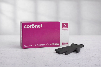 Guante Examen Nitrilo Negro Caja X 100 Coronet S