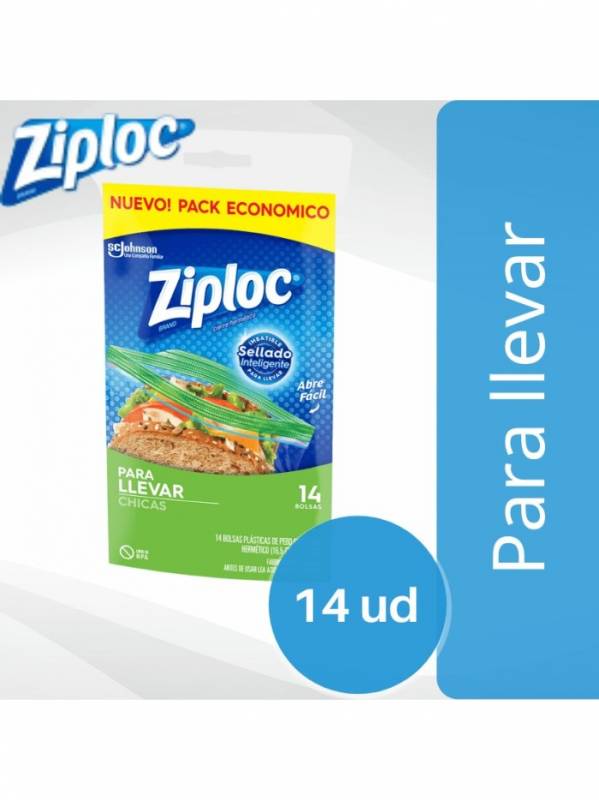 Ziploc Bolsa Llevar Chica X 14