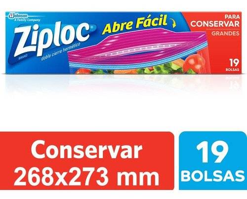 Ziploc Bolsa Conserv Grand X19