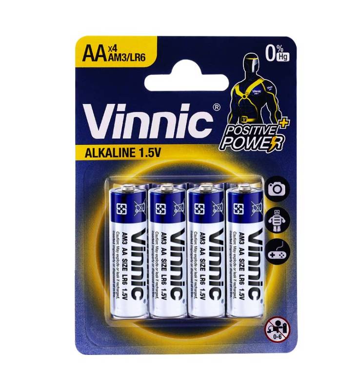 Pilas Vinnic Aaalr03 Blister X4