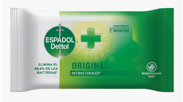 Espadol Toallas Antibacteriales Original 50 U