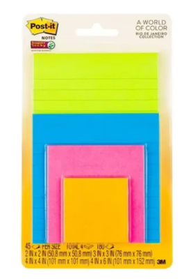 Kit Post-It Multiples Tamaños Caja X 6