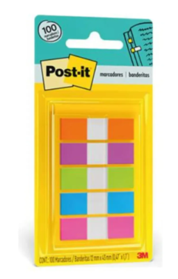 Post-It Banderitas X 100 Colores Caja X 6 Blisters
