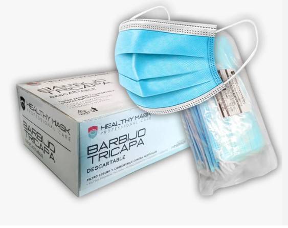 Barbijo Quirurgico Tricapa Caja X 50 Unidades