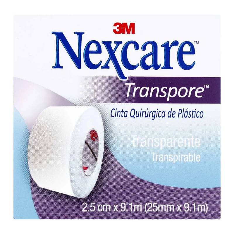 Transpore 25 Mm X 9,10 Mt X Unidad Con Estuche
