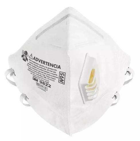 Barbijo Respirador N95 9822 Con Valvula Caja X50