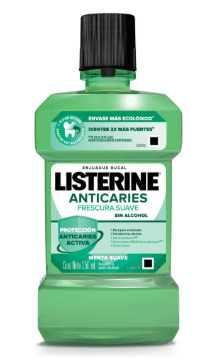 Listerine Anticaries Frescura Suave X 250 Ml