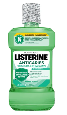 Listerine Anticaries Frescura Suave X 500 Ml