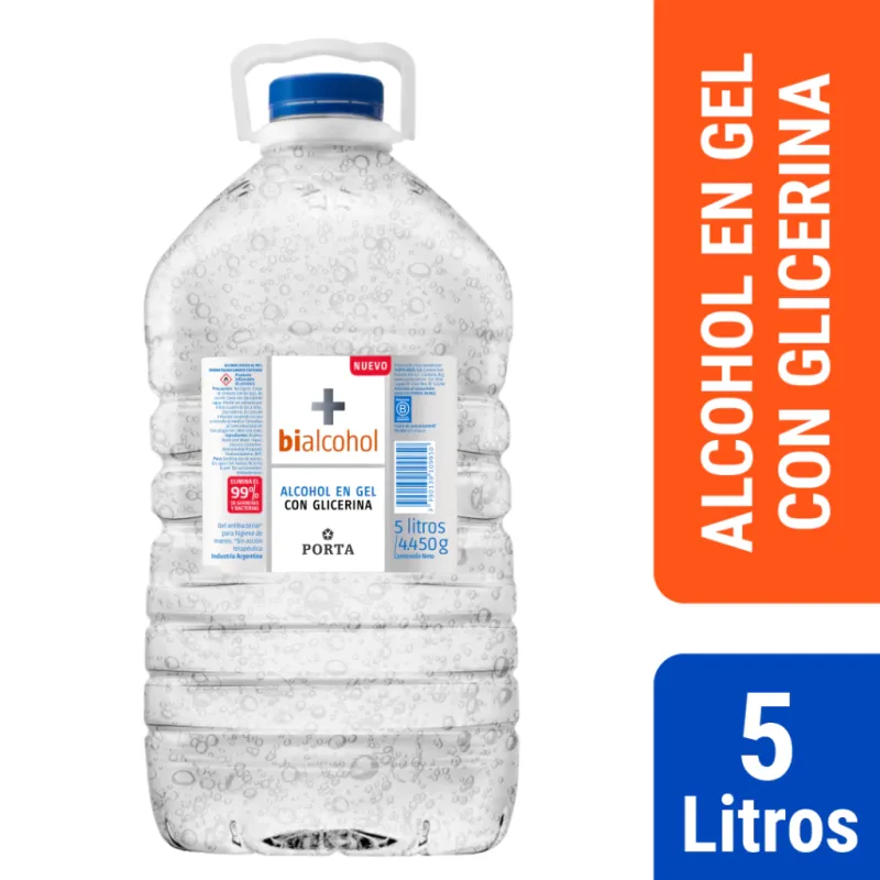 Bialcohol Gel Con Glicerina Bidon X 5 Lts Pet