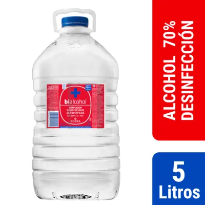 Alcohol Puro Etilico 70° Bidon X 5 Lts Bialcohol 