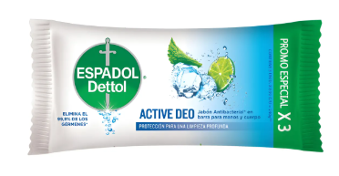 Espadol Jabón En Barra Active Deo X3 240Gr