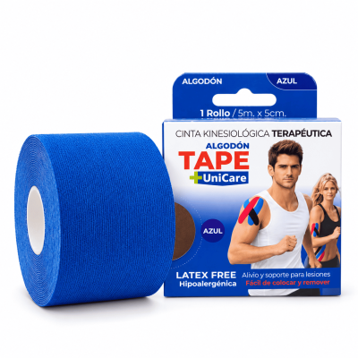 Unicare Tape Cinta Kinesiologica Alg 5Cmx5Mt Azul