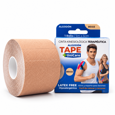 Unicare Tape Cinta Kinesiologica Alg 5Cmx5Mt Beige