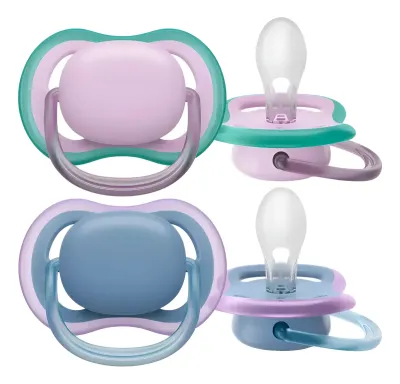 Scf 085/34 Chupete Ultra Air Liso 6-18M Nene X2
