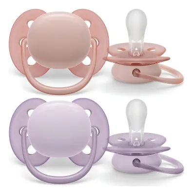 Scf 091/31 Chupete Ultra Soft Liso 0-6M Nena X2
