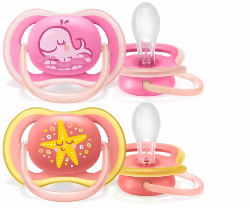 Scf 085/04 Chupetes Ultra Air Deco 6-18M X2 Estrella Y Ballena