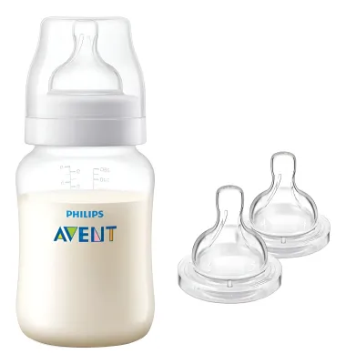 Scy 119/21 Set Mamaderas Anticolic Refresh 260 Ml + 2 Tetinas (3M+ Y 6M+)
