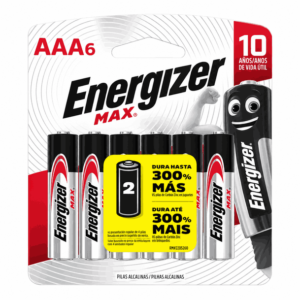 Energizer Max Aaa X 6 E92Bp6