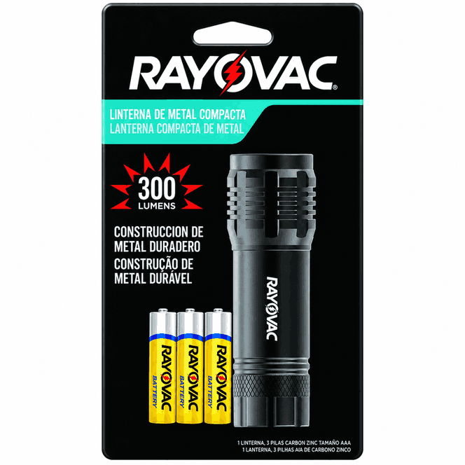 Linterna Metálica Compacta 3Aaa 300Lm