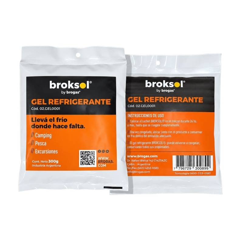 Gel Refigerante Broksol 300 Grs X 5 Unidades
