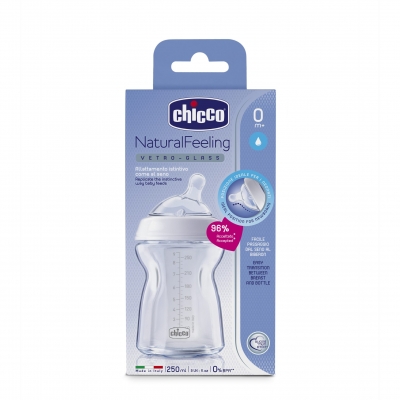 Mamadera Vidrio Natural Feeling 250M